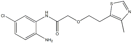 N-(2-amino-5-chlorophenyl)-2-[2-(4-methyl-1,3-thiazol-5-yl)ethoxy]acetamide Struktur