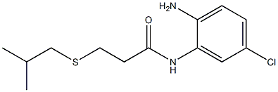 N-(2-amino-5-chlorophenyl)-3-[(2-methylpropyl)sulfanyl]propanamide Struktur