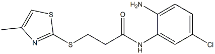 N-(2-amino-5-chlorophenyl)-3-[(4-methyl-1,3-thiazol-2-yl)sulfanyl]propanamide Struktur