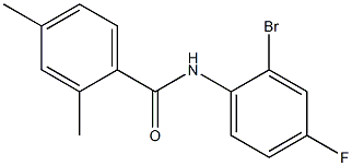 N-(2-bromo-4-fluorophenyl)-2,4-dimethylbenzamide Struktur