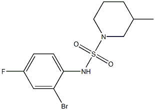 N-(2-bromo-4-fluorophenyl)-3-methylpiperidine-1-sulfonamide Struktur