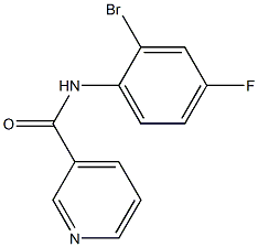 N-(2-bromo-4-fluorophenyl)pyridine-3-carboxamide Struktur