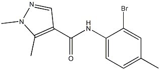 N-(2-bromo-4-methylphenyl)-1,5-dimethyl-1H-pyrazole-4-carboxamide Struktur