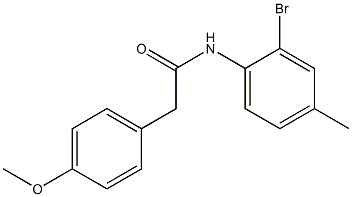 N-(2-bromo-4-methylphenyl)-2-(4-methoxyphenyl)acetamide Struktur