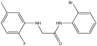 N-(2-bromophenyl)-2-[(2-fluoro-5-methylphenyl)amino]acetamide Struktur