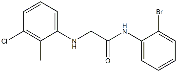 N-(2-bromophenyl)-2-[(3-chloro-2-methylphenyl)amino]acetamide Struktur