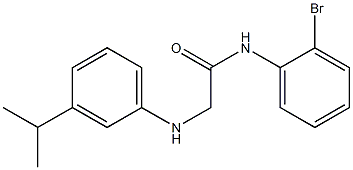 N-(2-bromophenyl)-2-{[3-(propan-2-yl)phenyl]amino}acetamide Struktur