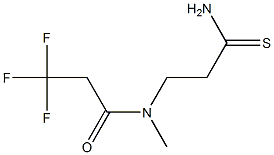 N-(2-carbamothioylethyl)-3,3,3-trifluoro-N-methylpropanamide Struktur