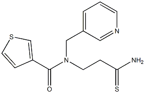 N-(2-carbamothioylethyl)-N-(pyridin-3-ylmethyl)thiophene-3-carboxamide Struktur