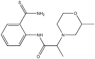 N-(2-carbamothioylphenyl)-2-(2-methylmorpholin-4-yl)propanamide Struktur