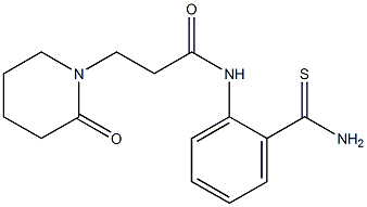 N-(2-carbamothioylphenyl)-3-(2-oxopiperidin-1-yl)propanamide Struktur