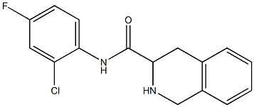 N-(2-chloro-4-fluorophenyl)-1,2,3,4-tetrahydroisoquinoline-3-carboxamide Struktur