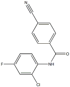 N-(2-chloro-4-fluorophenyl)-4-cyanobenzamide Struktur