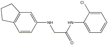 N-(2-chlorophenyl)-2-(2,3-dihydro-1H-inden-5-ylamino)acetamide Struktur