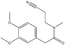 N-(2-cyanoethyl)-2-(3,4-dimethoxyphenyl)-N-methylacetamide Struktur