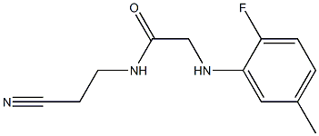 N-(2-cyanoethyl)-2-[(2-fluoro-5-methylphenyl)amino]acetamide Struktur