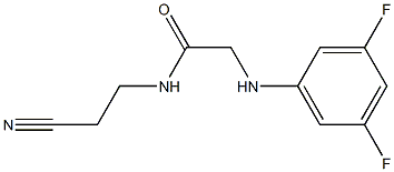 N-(2-cyanoethyl)-2-[(3,5-difluorophenyl)amino]acetamide Struktur