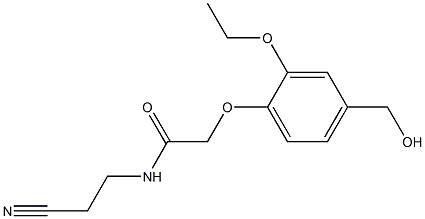 N-(2-cyanoethyl)-2-[2-ethoxy-4-(hydroxymethyl)phenoxy]acetamide Struktur