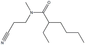 N-(2-cyanoethyl)-2-ethyl-N-methylhexanamide Struktur