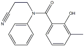 N-(2-cyanoethyl)-2-hydroxy-3-methyl-N-phenylbenzamide Struktur