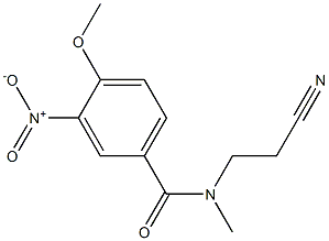 N-(2-cyanoethyl)-4-methoxy-N-methyl-3-nitrobenzamide Struktur