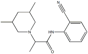 N-(2-cyanophenyl)-2-(3,5-dimethylpiperidin-1-yl)propanamide Struktur