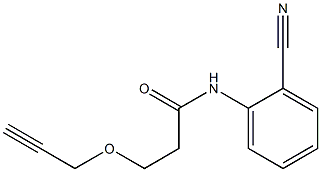 N-(2-cyanophenyl)-3-(prop-2-yn-1-yloxy)propanamide Struktur