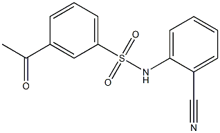 N-(2-cyanophenyl)-3-acetylbenzene-1-sulfonamide Struktur