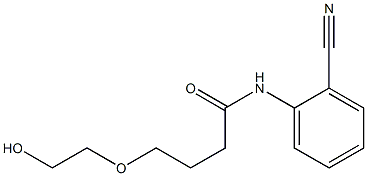 N-(2-cyanophenyl)-4-(2-hydroxyethoxy)butanamide Struktur