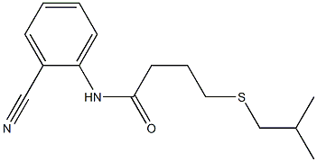 N-(2-cyanophenyl)-4-[(2-methylpropyl)sulfanyl]butanamide Struktur