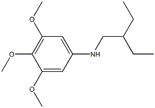 N-(2-ethylbutyl)-3,4,5-trimethoxyaniline Struktur