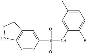 N-(2-fluoro-5-methylphenyl)-2,3-dihydro-1H-indole-5-sulfonamide Struktur