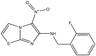 N-(2-fluorobenzyl)-5-nitroimidazo[2,1-b][1,3]thiazol-6-amine Struktur