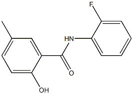 N-(2-fluorophenyl)-2-hydroxy-5-methylbenzamide Struktur