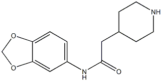 N-(2H-1,3-benzodioxol-5-yl)-2-(piperidin-4-yl)acetamide Struktur