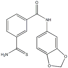 N-(2H-1,3-benzodioxol-5-yl)-3-carbamothioylbenzamide Struktur