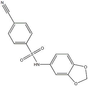 N-(2H-1,3-benzodioxol-5-yl)-4-cyanobenzene-1-sulfonamide Struktur