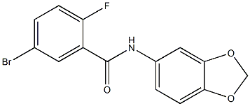 N-(2H-1,3-benzodioxol-5-yl)-5-bromo-2-fluorobenzamide Struktur