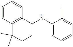 N-(2-iodophenyl)-4,4-dimethyl-1,2,3,4-tetrahydronaphthalen-1-amine Struktur