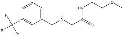 N-(2-methoxyethyl)-2-({[3-(trifluoromethyl)phenyl]methyl}amino)propanamide Struktur