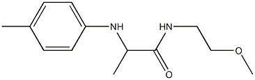 N-(2-methoxyethyl)-2-[(4-methylphenyl)amino]propanamide Struktur