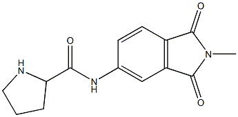 N-(2-methyl-1,3-dioxo-2,3-dihydro-1H-isoindol-5-yl)pyrrolidine-2-carboxamide Struktur