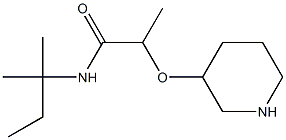 N-(2-methylbutan-2-yl)-2-(piperidin-3-yloxy)propanamide Struktur