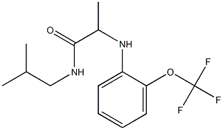 N-(2-methylpropyl)-2-{[2-(trifluoromethoxy)phenyl]amino}propanamide Struktur