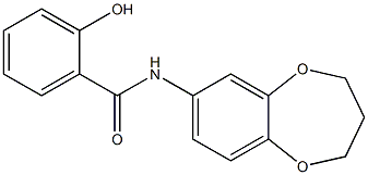 N-(3,4-dihydro-2H-1,5-benzodioxepin-7-yl)-2-hydroxybenzamide Struktur