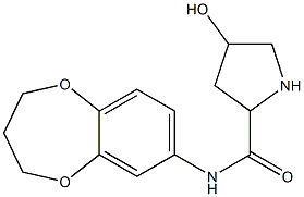 N-(3,4-dihydro-2H-1,5-benzodioxepin-7-yl)-4-hydroxypyrrolidine-2-carboxamide Struktur