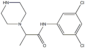 N-(3,5-dichlorophenyl)-2-(piperazin-1-yl)propanamide Struktur