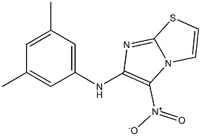 N-(3,5-dimethylphenyl)-5-nitroimidazo[2,1-b][1,3]thiazol-6-amine Struktur