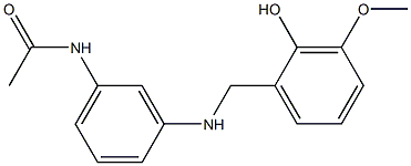 N-(3-{[(2-hydroxy-3-methoxyphenyl)methyl]amino}phenyl)acetamide Struktur