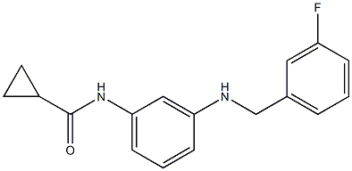 N-(3-{[(3-fluorophenyl)methyl]amino}phenyl)cyclopropanecarboxamide Struktur